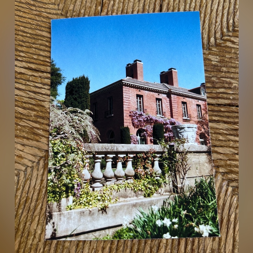 5x7 Fine Art Print - Filoli Gardens Brick Home - 35mm Film